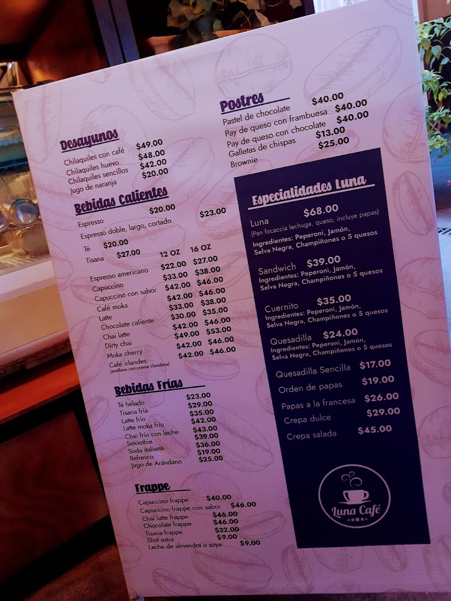 Luna Café Menu - Image 4